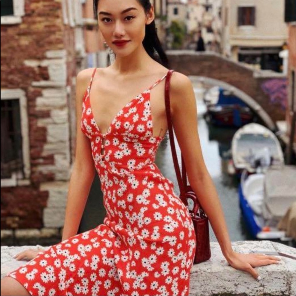 Reformation Montague Dress in Oopsie Daisy Sz 2